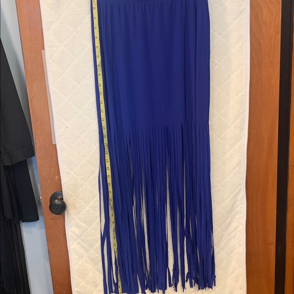 NWOT Venus Royal blue maxi fringe skirt - Picture 1 of 5